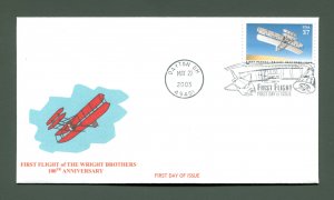 Sc. 3783 Wright Brothers FDC - Triple W Cachets