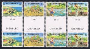 Guernsey 232-235 gutter,MNH.Michel 237-240. Year of the Disabled,1981