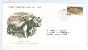 South Africa 468 1976 Animals, Addressed WWF FDC