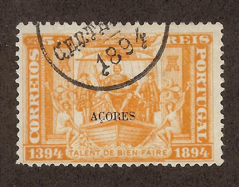 AZORES SC# 65 FINE U 1894