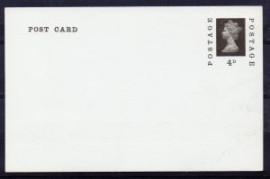 GB = 1968 4d Machin POSTCARD. MINT / UNUSED