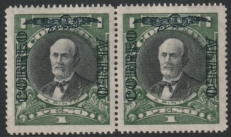 Chile 1928 Sc C10 air post pair MNH**