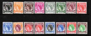 Malaya Penang-Sc#29-44-unused hinged-1954-55 set-