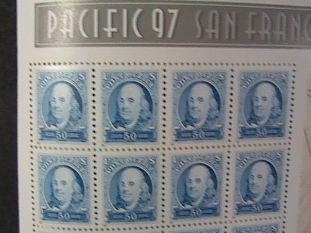 U.S.# 3139-MINT/NEVER HINGED--PANE OF 12--PACIFIC 97/FRANKLIN---1997