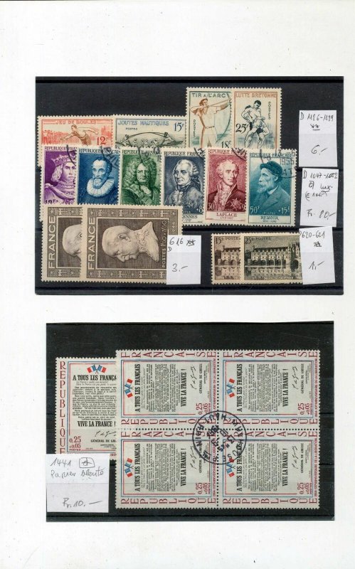 France Mid Period Used Mixture(Appx 230 Items) (Tro 503)