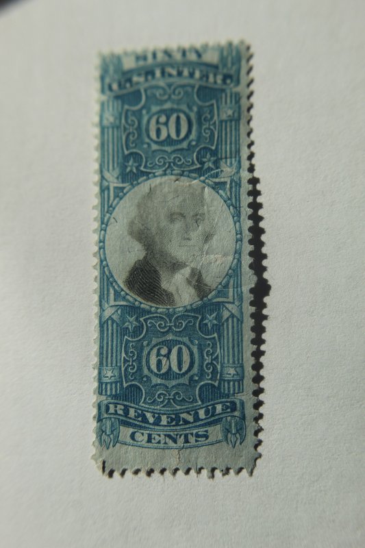 US REVENUE R116 USED FAULTS TEAR AND CREASE SCARCE STAMP