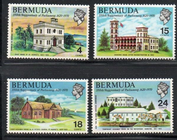 Bermuda Sc 272-75 1970 Parliament Anniversary stamp set mint NH