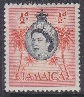 Jamaica sc#159 1956 1/2p QE2 defin MH