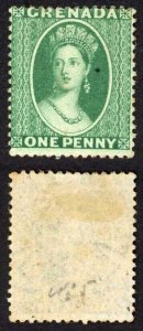 Grenada SG14 1d Green wmk Large Crown Perf 14 M/M Cat 85 pounds