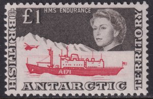 1963 BAT British Antarctic QE £1 HMS Endrance issue MNH Sc# 24 CV $160.00