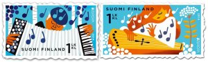 Finland 2014 Europa CEPT old music instruments strip of 2 stamps MNH
