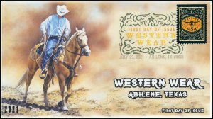 21-173, 2021, Western Wear, First Day Cover, Digital Color Postmark, Belt Buckle