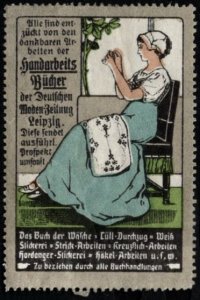 Vintage Germany Poster Stamp Deutsche Moden Zeitung The Book Of Laundry