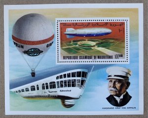 Mauritania 1976 Graf von Zeppelin MS, MNH. Scott C169, CV $6.00