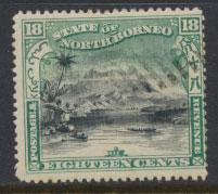 North Borneo  SG 110b CTO  perf 15  corrected inscription see scan & details