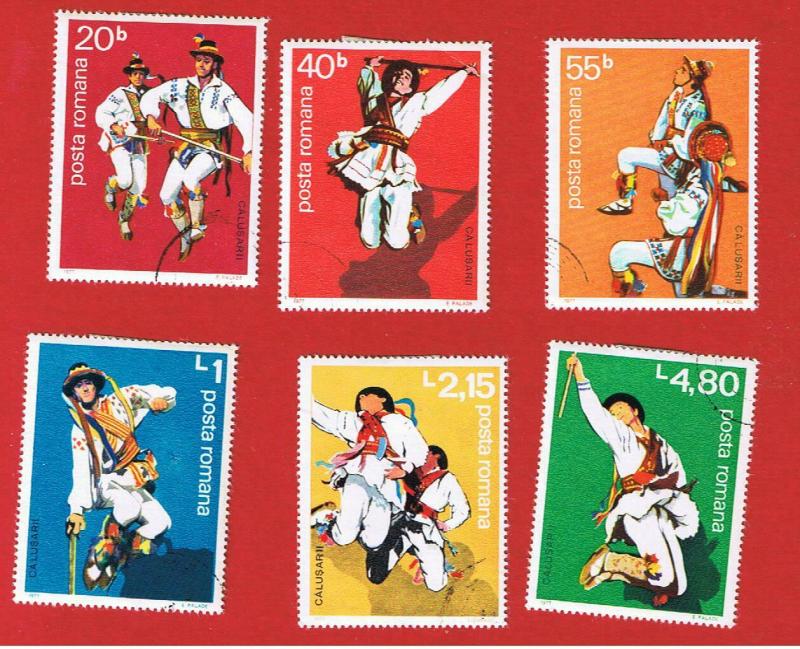 Romania #2748-2753 VF used  Dancers  Free S/H