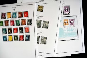 COLOR PRINTED MADEIRA 1868-2010 + 2011-2020 STAMP ALBUM PAGES (98 illust. pages)