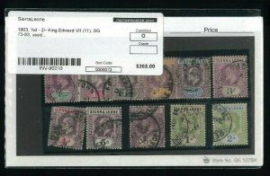Sierra Leone Scott #'s 64-74, SG #'s 73-83 Stamps cat $365
