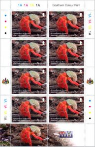 BIOT 2020 stamps. - Crustacean 5 sheets of stamps.