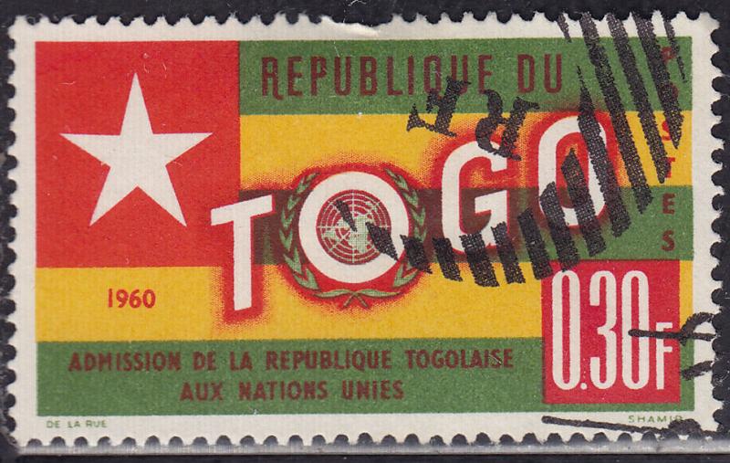 Togo 386 USED 1961 Togo's Admition to the UN .30 Fr