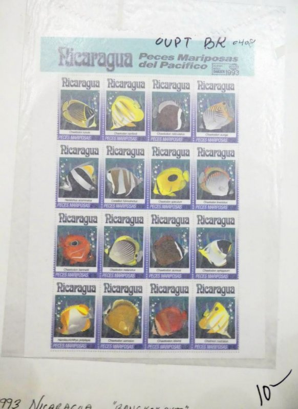 EDW1949SELL : NICARAGUA Beautiful collection of all VF MNH Full Shtlts. Cat $220