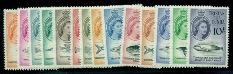 TRISTAN DA CUNHA #28-41 Fish, og, LH, VF, Scott for NH $89.80