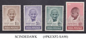 INDIA - 1948 1st ANNIV. INDEPENDENCE / MAHATMA GANDHI SG#305-308 - 4V - MH