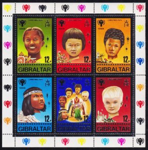 Gibraltar 1979 Scott 385 International Year of the Child Sheet of 6