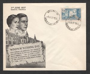 France 324, 2 Special Covers, Wedding of Duke of Windsor & Wallis Warfield