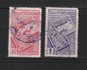 Bolivia 277, 279 U Stamps On Stamps