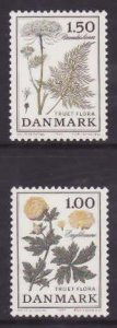 Denmark-Sc#627-8- id9-unused NH set-University seal-1979-