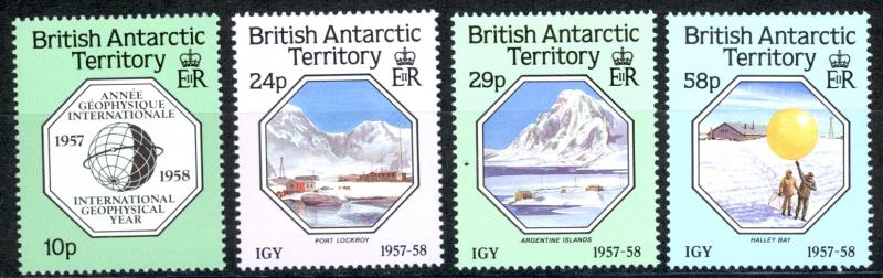 British Antarctic Territory Sc# 141-144 MNH 1987 Intl. Geophysical Year 30th