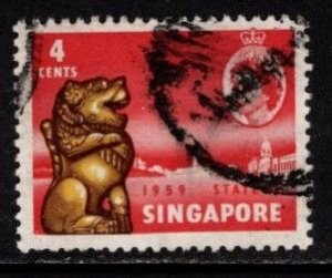 Singapore - #43 Singapore Lion  - Used