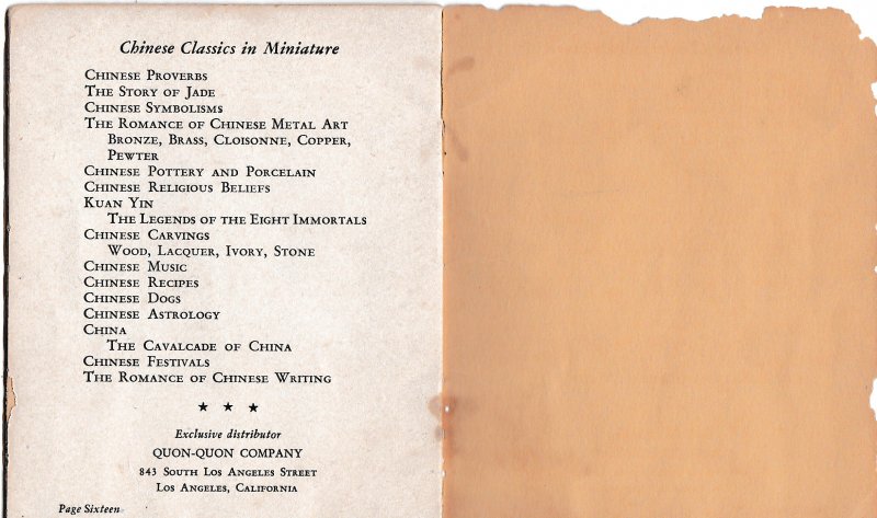 China Bookmark & Souvenir Folder