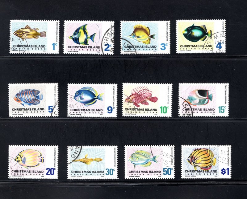 Christmas Island 22-33,    VF, Used,  Complete Set,CV $14.50 ....  1370005