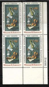 #1386 6c William Harnett Lower Right PB #31496 F VF NH - DCV=$1.00