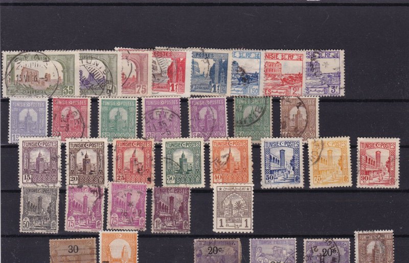 tunisia 1926 mounted mint and used stamps ref r15099 