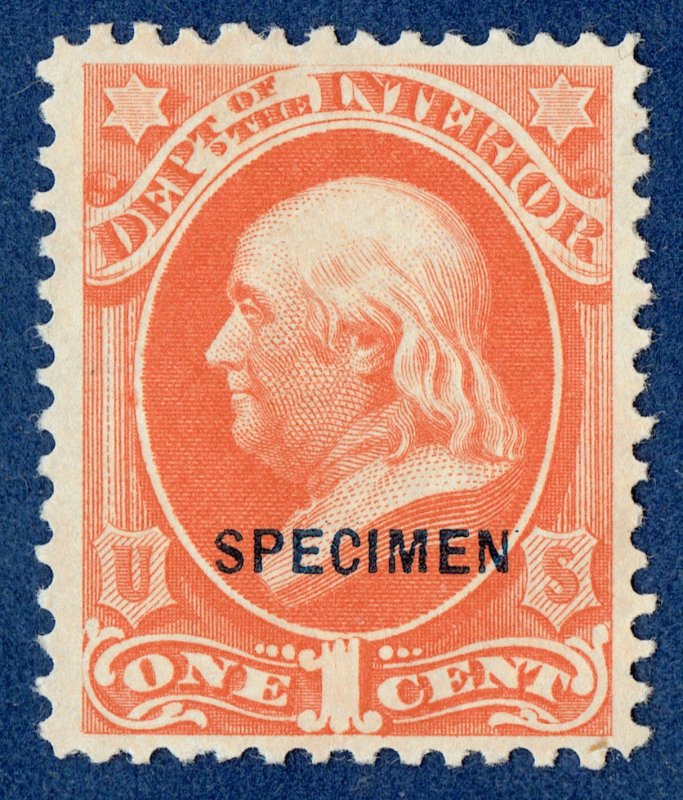 [0925] 1875 Scott#O15S MNGAI 1¢ vermilion cv :$60 Specimen