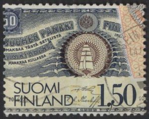 Finland 706b (used) 1.50m banknote centenary (1985)