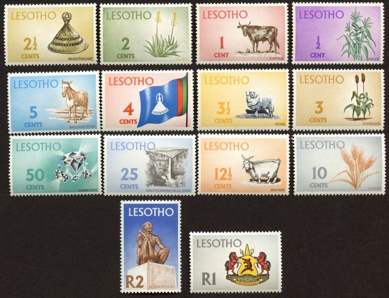 Lesotho Sc # 91 - 104, MNH.  Complete Set. 