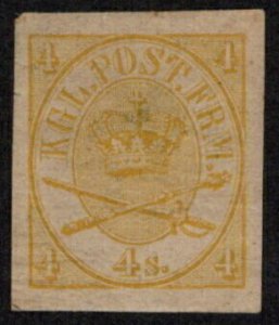 DEN SC #13 MLH 1864 Royal Emblems (color proof, wmk.)