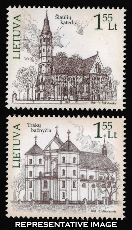 Lithuania Scott 949-950 Mint never hinged.