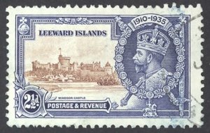 Leeward Islands Sc# 98 Used 1935 2½p Silver Jubilee Issue