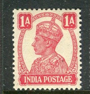 INDIA; 1941 early GVI Portrait issue Mint hinged 1a. value