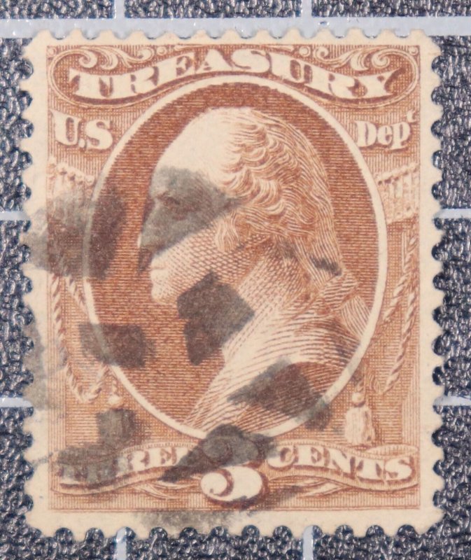 Scott O74 3 Cents Treasury Official Used Nice Stamp SCV - $2.00