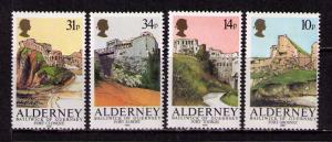 ALDERNEY GB Sc# 28 - 31 MNH FVF Set4 Baliwick Guernsey Forts