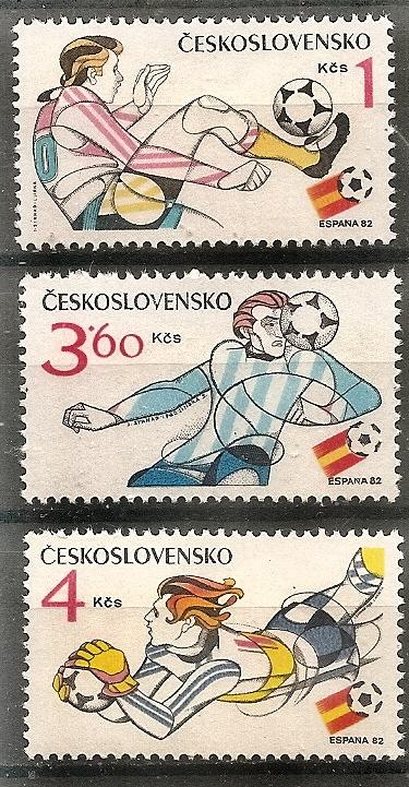 Czechoslovakia 2393-95 MNH 1982 World Cup Soccer