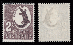 Australia 1956 2/- aborigine art, Sc 302 mvlh