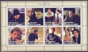 Ivory Coast 2002 Cinema Actor Ben Affleck Sheet MNH Private