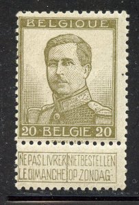 Belgium # 96, Mint Hinge.